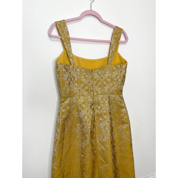 Sachin + Babi Gold Metallic Midi Dress - Picture 6 of 7